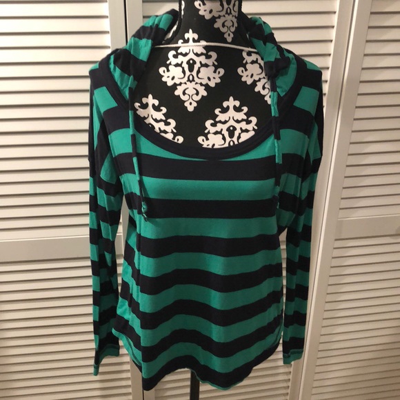 Nike Tops - Nike Athletic Dept. Striped Hooded Top Medium